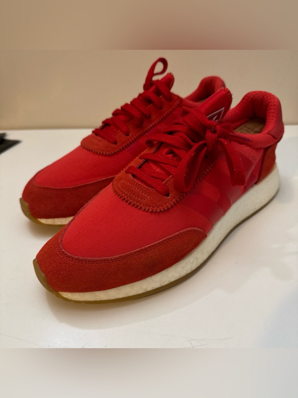 Adidas Originals INIKI I-5923 Red Suede Low Top Running Shoe Men's Size 11